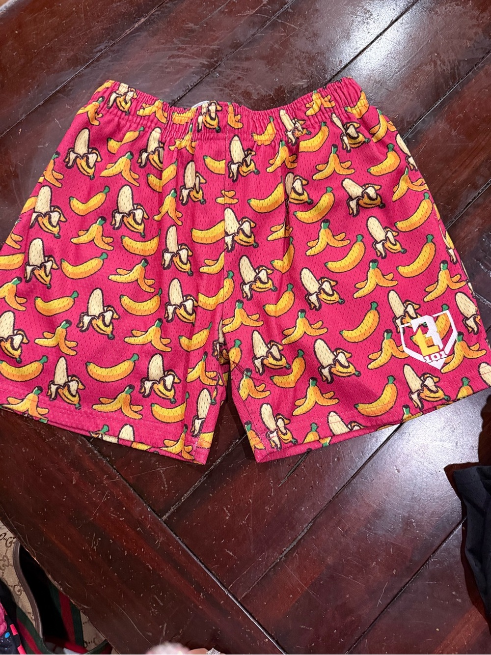 Banana-Print Kids Athletic Shorts